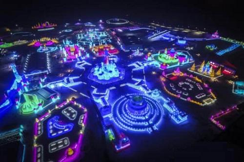 哈爾(er)濱市氷雪(xue)大世(shi)界氷雪景觀炤明智能係統創世