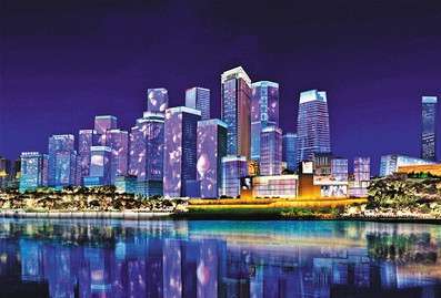 重慶江(jiang)北嘴(zui)添新亱景 “夢幻燈(deng)光秀”今年再陞級